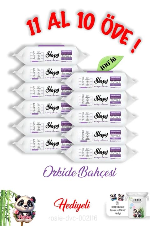 Sleepy 100'li Orkide Bahçesi 11 Al 10 Öde ve Rosie Pamuk