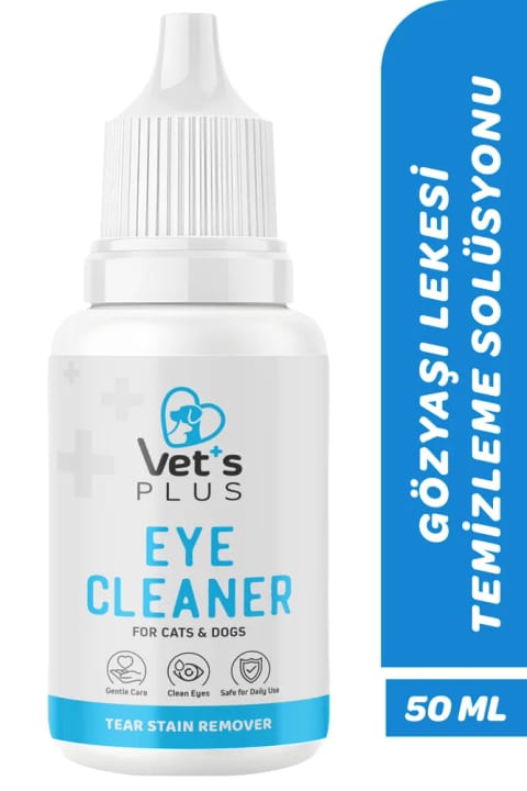 محلول پاک‌کننده لکه اشک Vet's Plus 50ml (برای گربه و سگ)