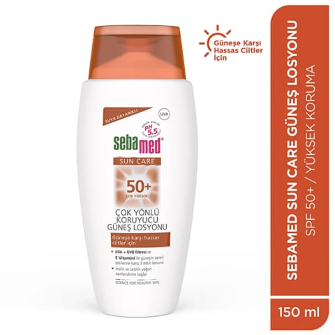 Sebamed لوسیون ضدآفتاب چندمنظوره SPF 50+ ضدآب 150 میلی‌لیتر