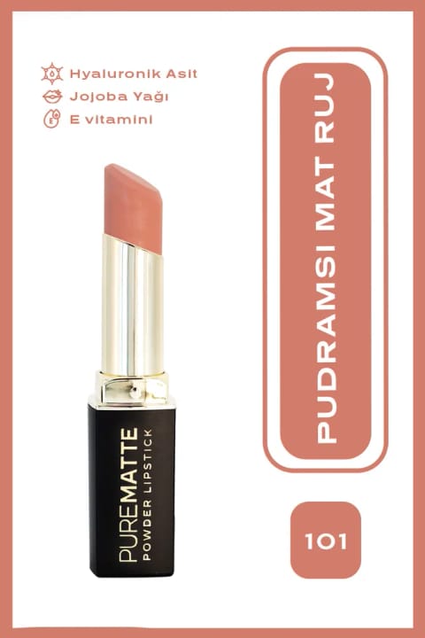 Golden Rose Pure Matte Powder Lipstick No:101 - رژ لب مات پودری