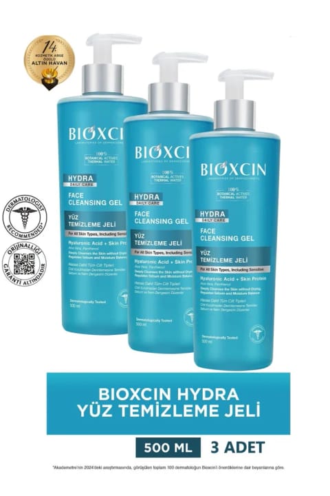 بیوکسین هیدرا شوینده صورت برای پوست خشک و حساس ۳×۵۰۰ میلیلیتر - Hyaluronic Acid