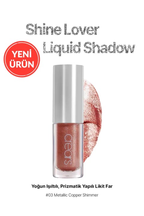 Cre'ars سایه مایع درخشان و منشوری Shine Lover Liquid Shadow — 03 Metallic Copper