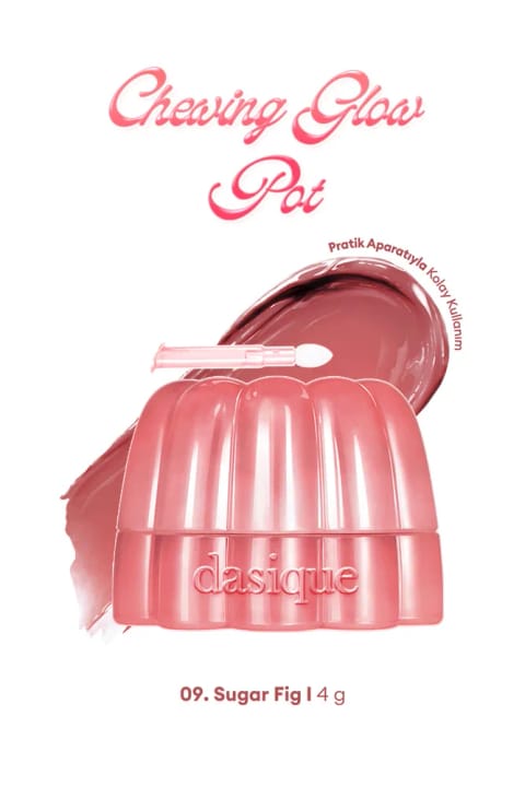 رژ لب و محوکننده گونه DASIQUE با بافت ژلی انعطاف‌پذیر، مرطوب‌کننده و براق — 09 Sugar Fig