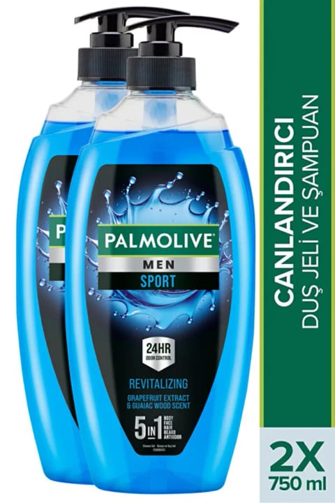 Palmolive Men Sport Revitalizing 5-in-1 Body and Hair Shower Gel and Sh...