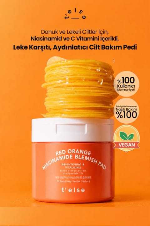 پد مراقبت از پوست ضد لک و روشنکننده T'else Red Orange Niacinamide