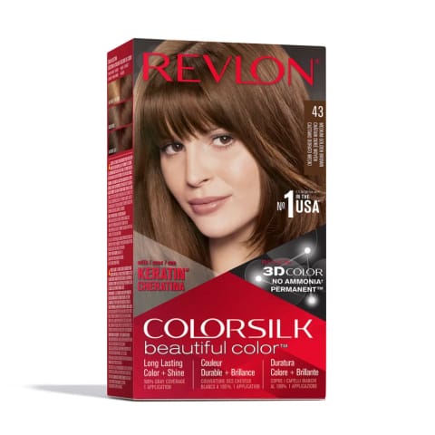 رنگ موی ریولون ColorSilk 43 قهوهای طلایی متوسط