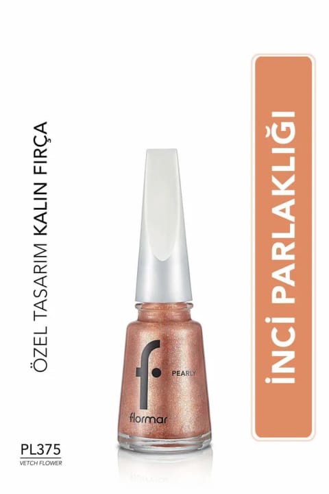 لاک ناخن مرواریدی و براق فلورمار (قهوه‌ای) - Pearly Nail E