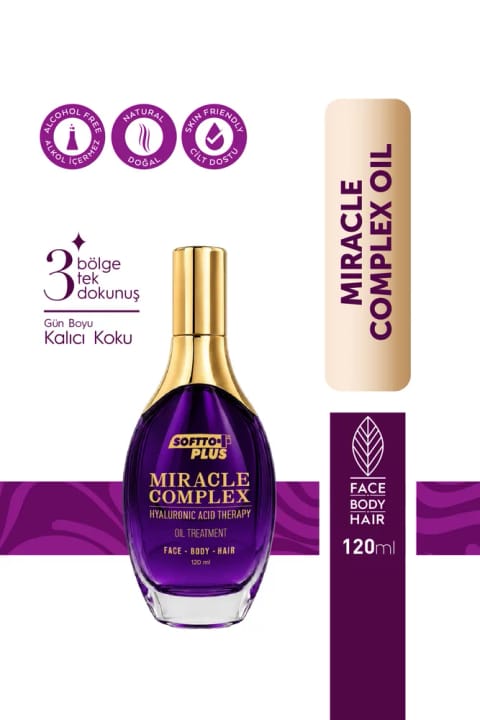 Softto Plus MIRACLE COMPLEX روغن مو و بدن ۱۲۰ میلی‌لیتر – حاوی Vitamin E و عصاره‌های گیاهی...