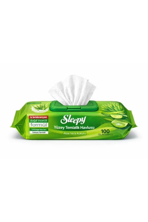 Sleepy Extra سطح پاک کن با عصاره آلوئه ورا 100 عددی