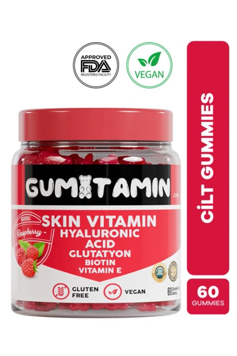 Gumitamin ویتامین پوست وگان گامی، Hyaluronic Acid، Glutathione، Biotin، Vita...