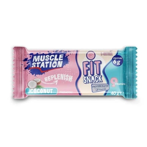 Muscle Station میله پروتئینی اسنک فیت نارگیل ۴۰ گرم ۱ عددی