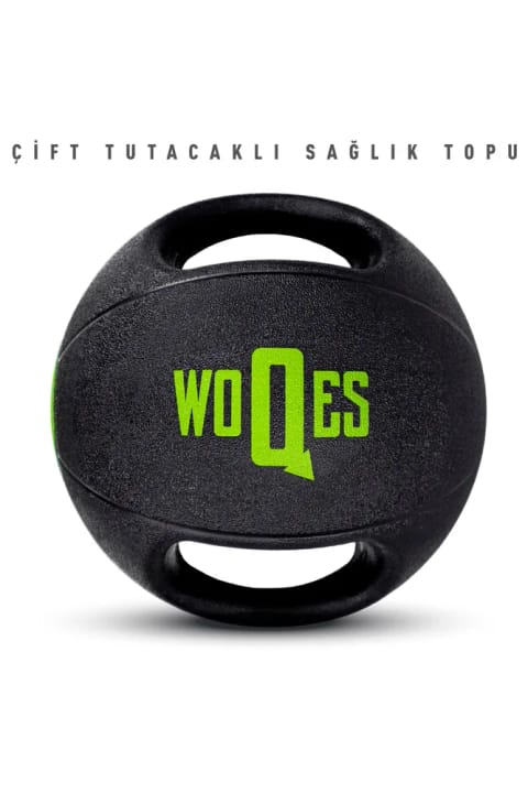 WOQES توپ اسلم با دو دستگیره توپ سلامت وزنه‌دار ۱۲ کیلوگرمی
