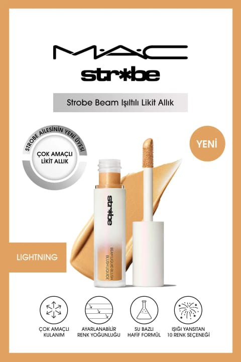 مایع مولتییوز درخشان M.A.C Strobe Beam - Lightning 4.3 ml
