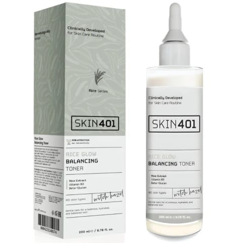 Skin401 تونیک متعادل‌کننده عصاره برنج 200 میلی‌لیتر