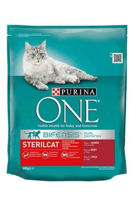 Purina One غذای گربه عقیمشده بالغ با گوشت گاو ۸۰۰ گرم