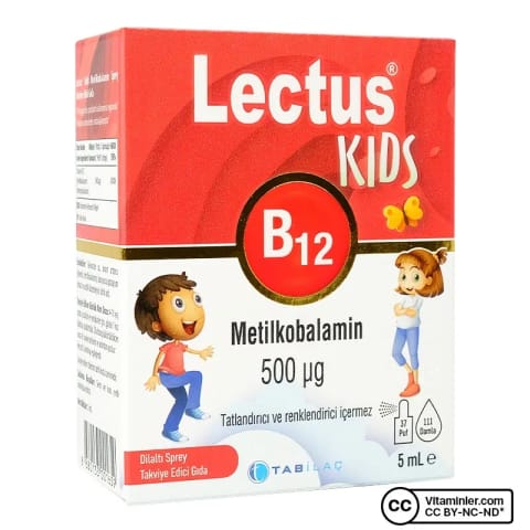 لکتوس کیدز B12 متیل کوبالامین اسپری زیرزبانی ۵ میلی‌لیتر