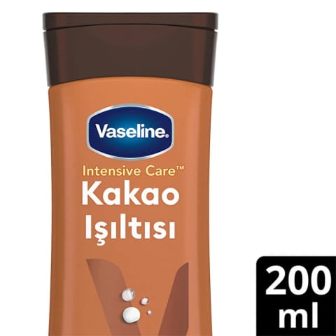 Vaseline لوسیون بدن درخشش کاکائو برای پوستهای خشک و از دستدادهی درخشش 200 میلیلیتر