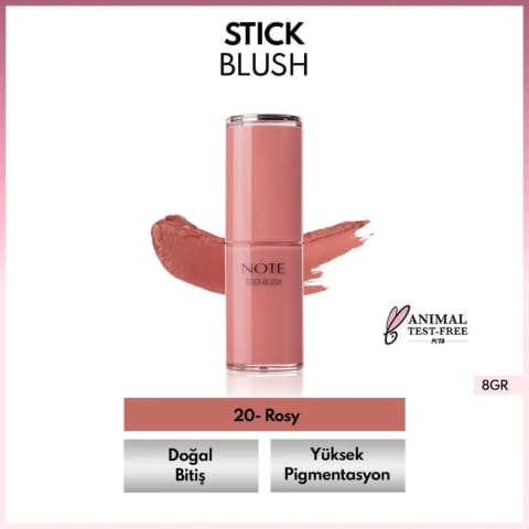 Note Stick Blush رژگونه استیکی نرم و مرطوبکننده 20 Rosy