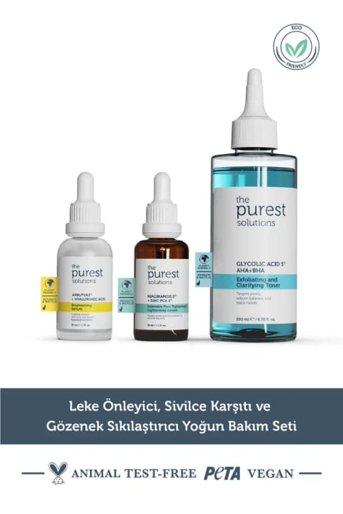 The Purest Solutions AHA + BHA، نیاسینامید و گلیکولیک اسید تونیک