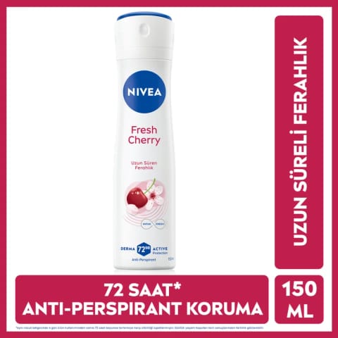 Nivea زنانه اسپری ضدتعریق Fresh Cherry 150 میلیلیتر رایحه شکوفه گیلاس
