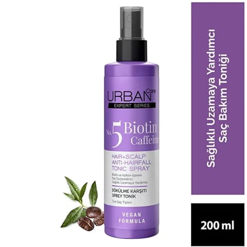 تونیک مراقبت از مو Urban Care بیوتین و کافئین ضد ریزش و تقویت‌کننده ۲۰۰ میلی‌لیتر
