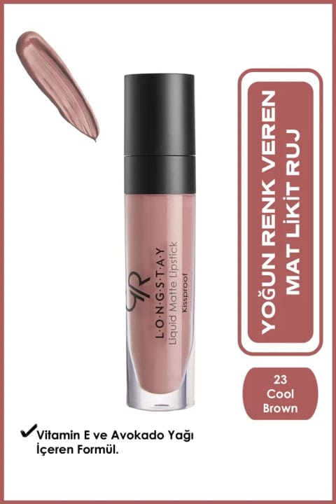 Golden Rose Longstay Liquid Matte Lipstick - 23 - رژ لب مایع مات ماندگار
