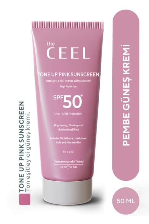 کرم ضد آفتاب رنگی صورتی SPF 50+ یکدست کننده رنگ پوست The Ceel | گلوتا...