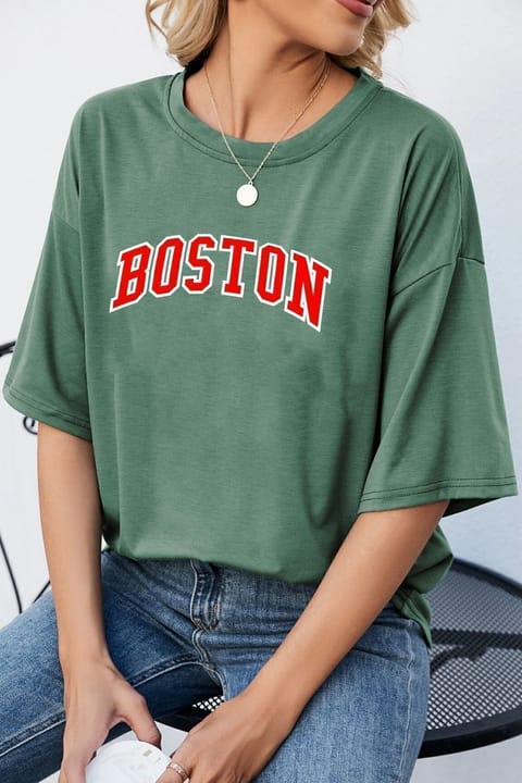 تیشرت چاپ Boston یونیسکس uyguntarz