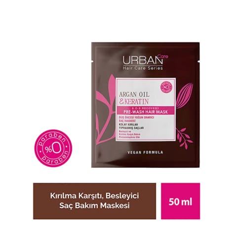 Urban Care Argan Oil & Keratin ماسک مو قبل از حمام ۵۰ میلیلیتر