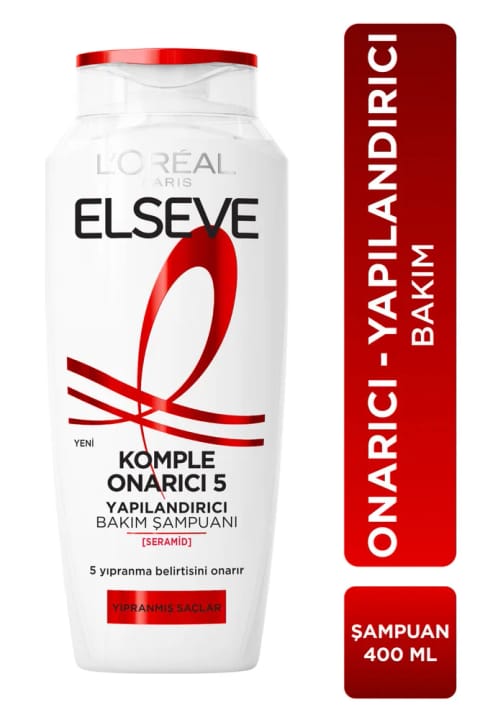 Elseve Komple Onarıcı 5 شامپوی ترمیمکننده ساختار مو 400 میلیلیتر