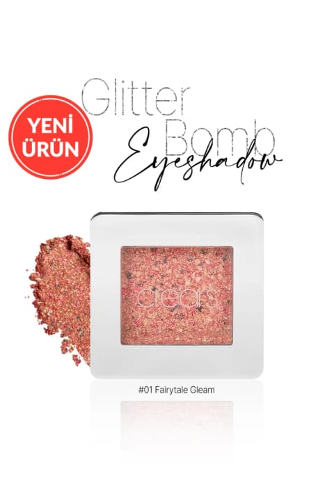 Cre'ars سایه چشم تکی Glitter Bomb با درخشش جواهر — 01 Fairytale