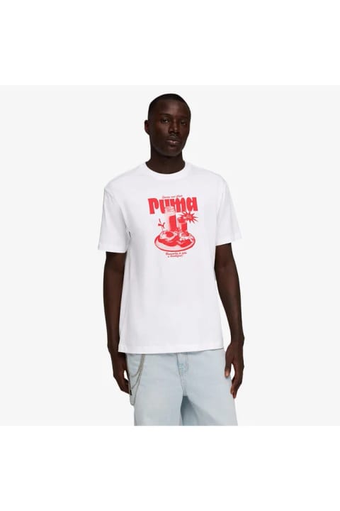 تیشرت مردانه Puma Graphic سفید