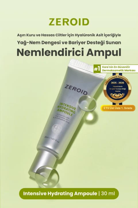 Zeroid آپول مرطوبکننده غلیظ (متعادلکننده چربی و رطوبت پوست)