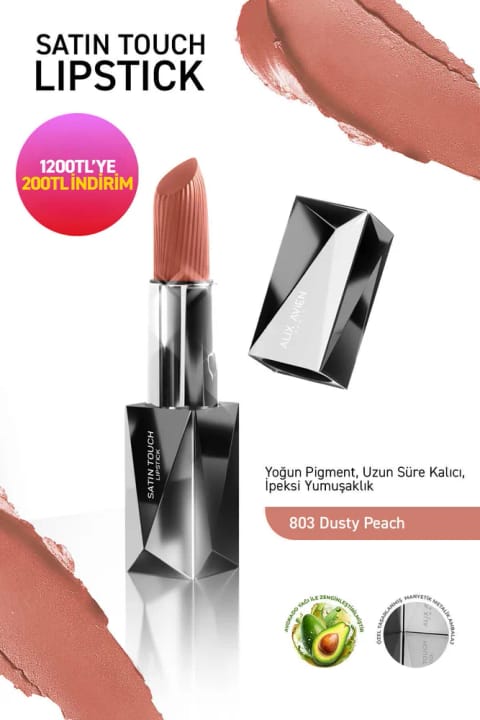 Alix Avien رژ لب نیمه مات بلند ماندگار مرطوبکننده با اثری صاف - ساتن — 803 Dusty Peach