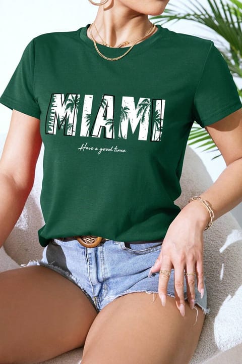 تیشرت اورسایز یونیسکس چاپ Miami uyguntarz