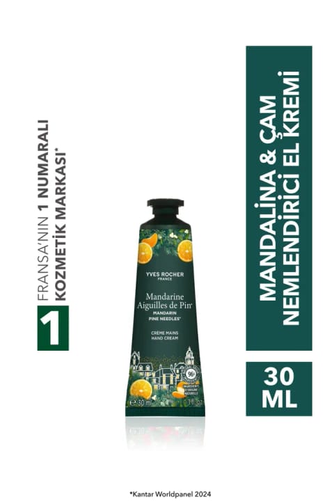 Yves Rocher کرم دست نارنگی و کاج 30 میلیلیتری