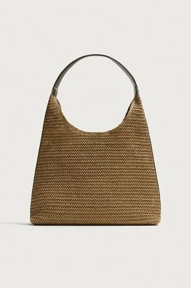 Zara کیف دستی بافت