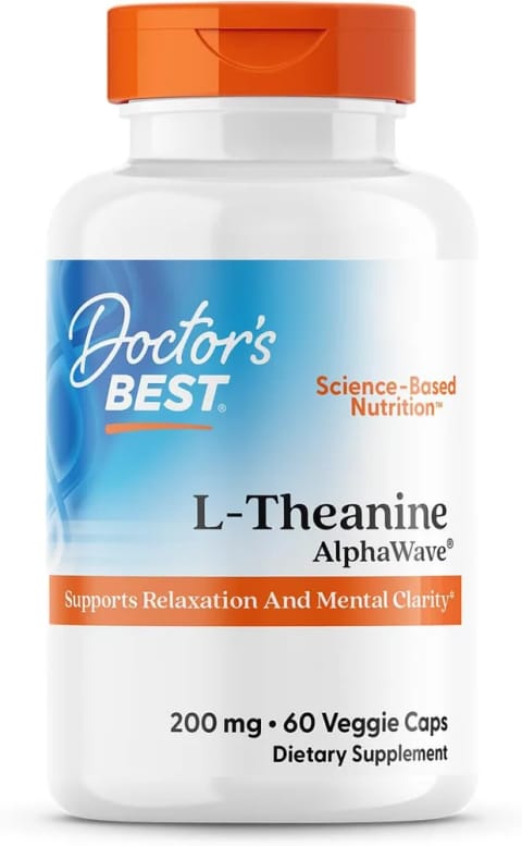 Doctor's Best L-Theanine AlphaWave 60 Veggie Caps