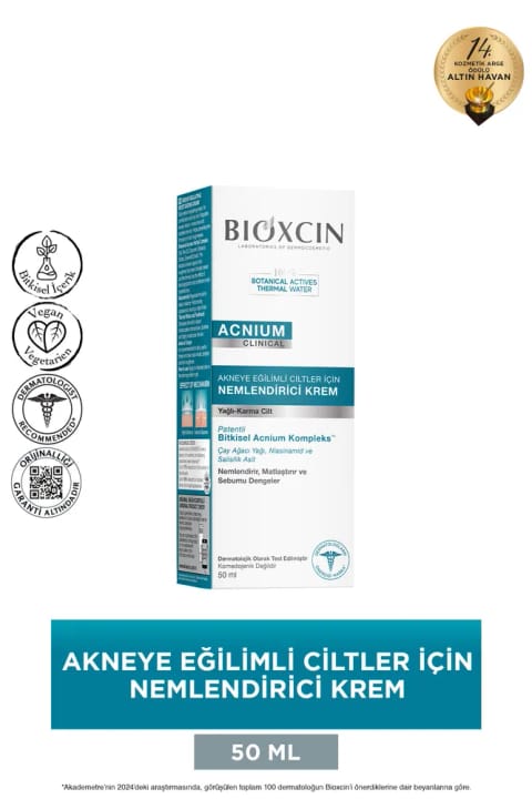 Bioxcin Acnium مرطوب‌کننده متعادل‌کننده سبوم ۵۰ میلی‌لیتر - سالیسیلیک اسید چای ...