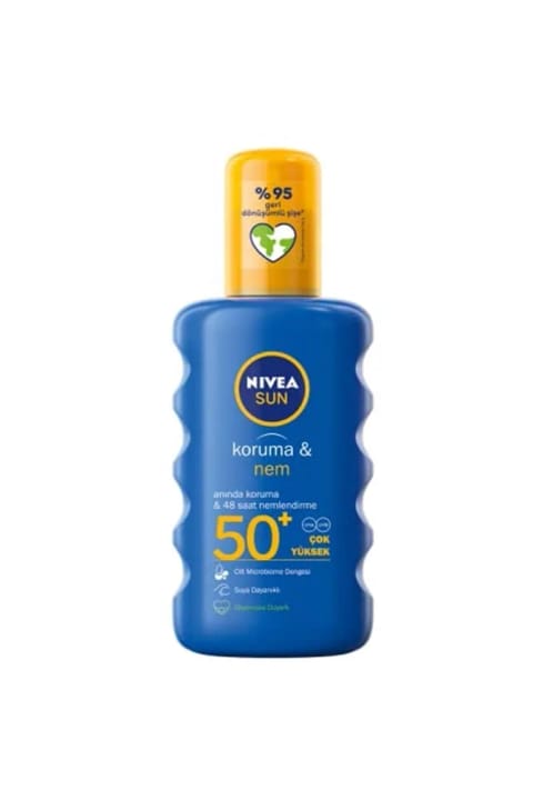 NIVEA Sun SPF 50+ محافظت و مرطوبکنندگی اسپری ضدآفتاب ۲۰۰ میلیلیتر