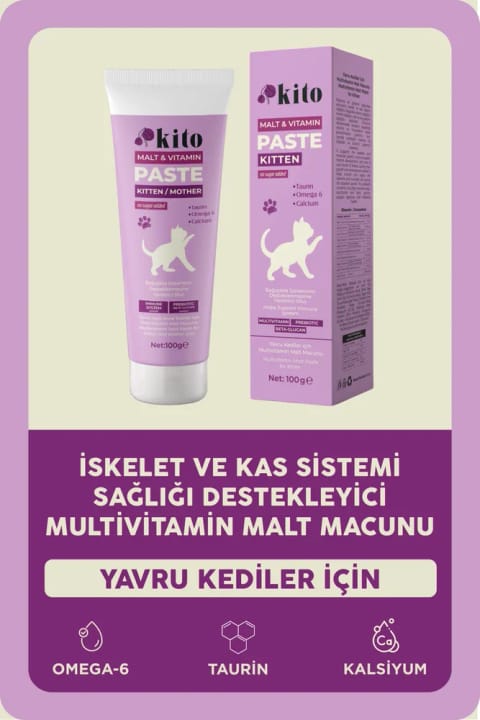 خمیر مولتی‌ویتامین و مالت Kito برای بچه‌گربه‌ها