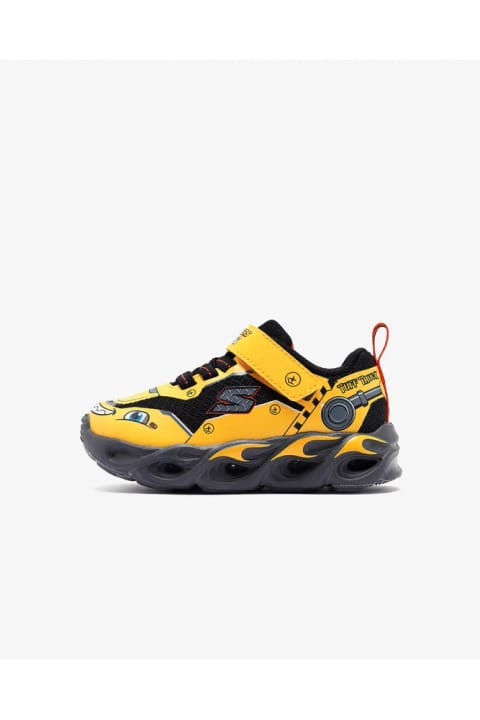 SKECHERS Thermo-flash - Truck Trooper کفش اسپرت پسرانه چراغ‌دار زرد