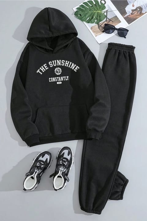 ست سویشرت و شلوار uyguntarz مدل The Sunshine طرح‌دار