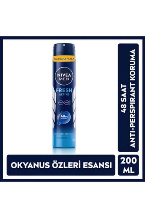 NIVEA دئودورانت اسپری تازه مردانه ۲۰۰ میلیلیتر