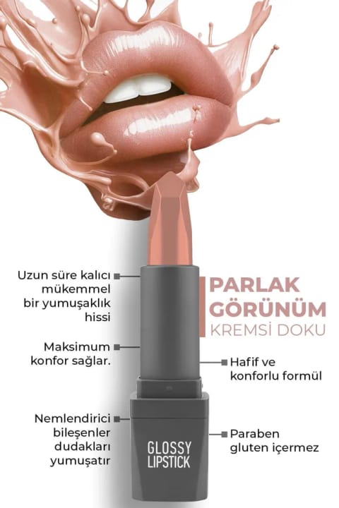 رژ لب براق مرطوبکننده ماندگار Alix Avien - Glossy — 302 Nude