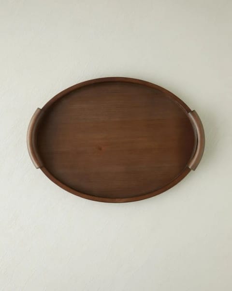 سینی تزئینی Denita MDF ۵۰×۳۶ سانتی‌متر قهوه‌ای