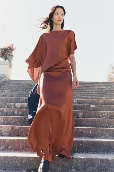 پیراهن بلند ساتن ZW COLLECTION
