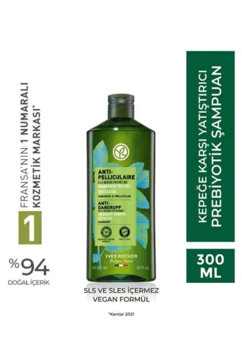 شامپوی ضدشوره پاککننده Yves Rocher 300 میلیلیتر با عصاره نعناع تازه و انار SLS SL...