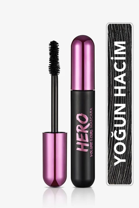 Flormar حجم و فر دهنده مژه (مشکی) - Hero Volume & Curl Mascara