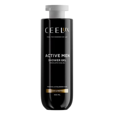 The Ceel Ceelux Active Men دوش ژل منتول و Hyaluronic Acid